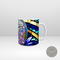 Personalized stained glass hummingbird cup. Artistic stained glass bird coffee mug gift.
